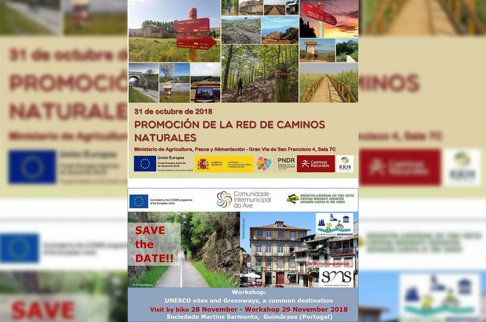 La FFE presente en las Jornadas de Caminos Naturales del Ministerio, workshops Greenways Heritage en Burgos y Guimraes (Portugal) y en RNE
