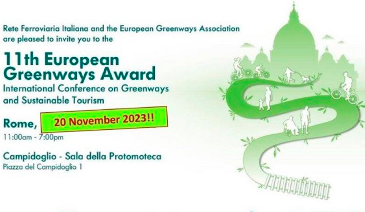 Nueva fecha! La FFE participa en la Conferencia internacional de Vas Verdes y Turismo Sostenible en Roma, en el marco de los 11 Premios Europeos de Vas Verdes