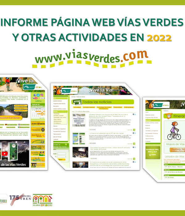Informe página web “www.viasverdes.com” y otras actividades de interés en 2022