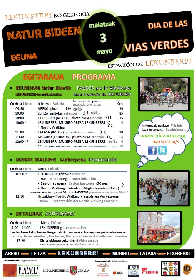 Diversas actividades Va Verde del Plazaola (Navarra-Pas Vasco)