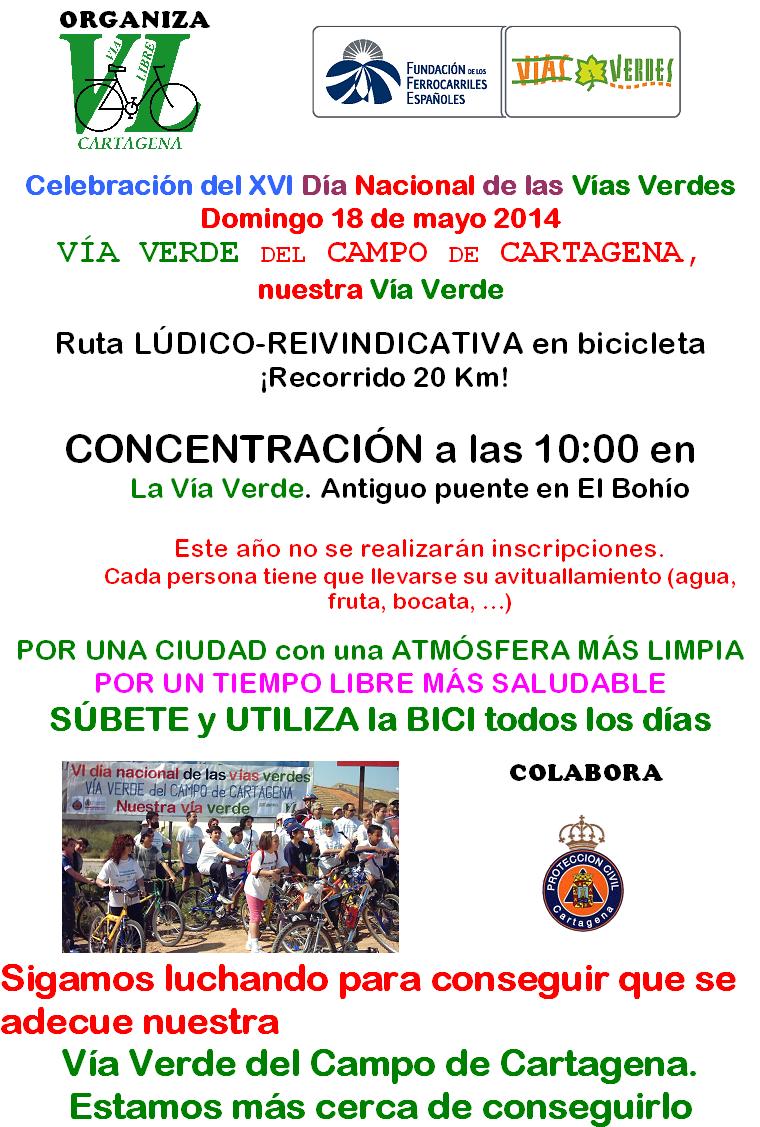 Marcha ldico reivindicativa por la Va Verde del Campo de Cartagena (Cartagena)