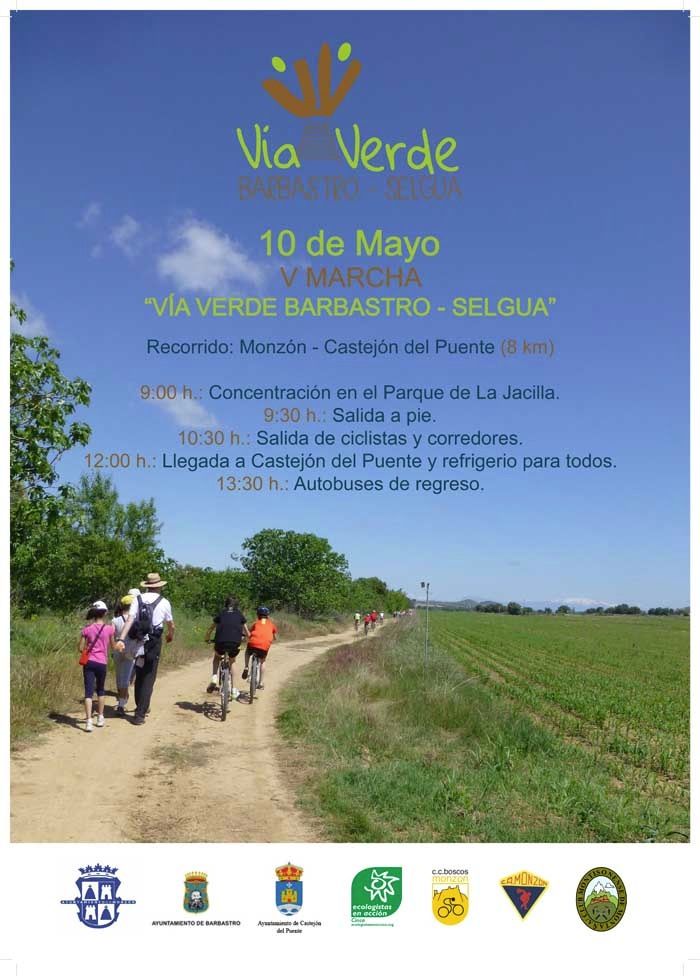Recogida de firmas para promover la Va Verde entre Barbastro y Selgua (Huesca)