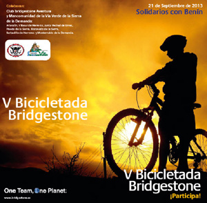Bicicletada solidaria Bridgestone en la Va Verde de la Sierra de la Demanda