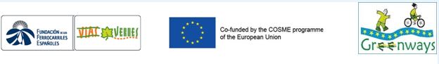 Logos de FFE y Vas Verdes junto al de UE y Greenways4ALL
