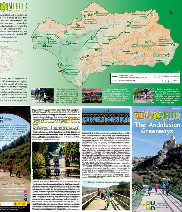 Informative brochure on the Greenways of Andalusia - 2025