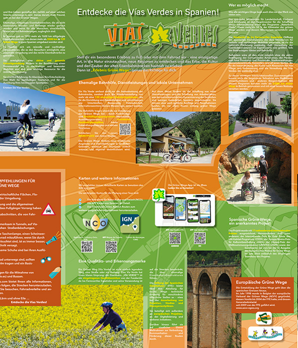 Folleto divulgativo Vas Verdes Espaolas en Alemn - 2025