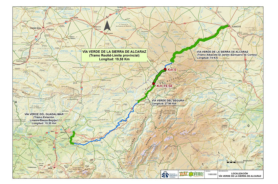 Avanzan las obras de ampliacin del Camino Natural Va Verde de la Sierra de Alcaraz